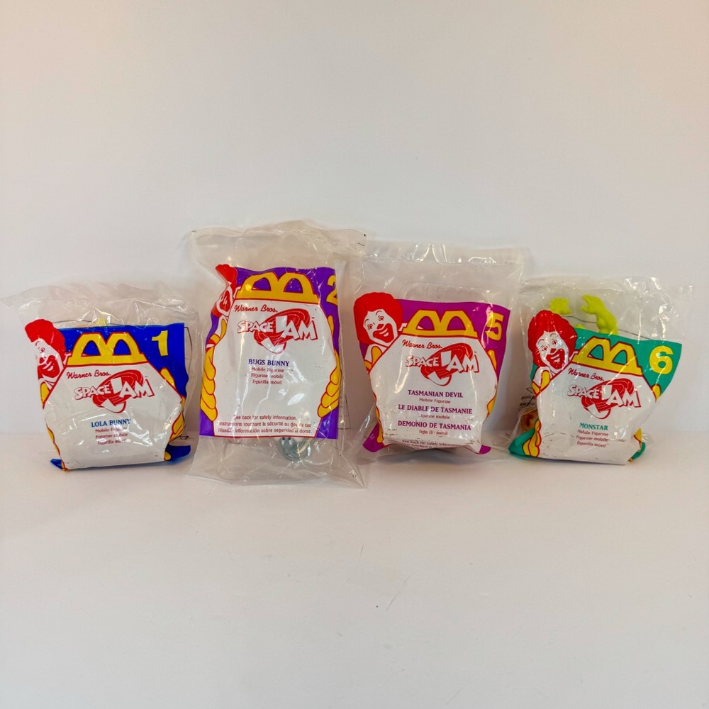 90s McDonalds Warner Bros Space Jam Happy Meal Toys Lot | Vintage 1996 NIB